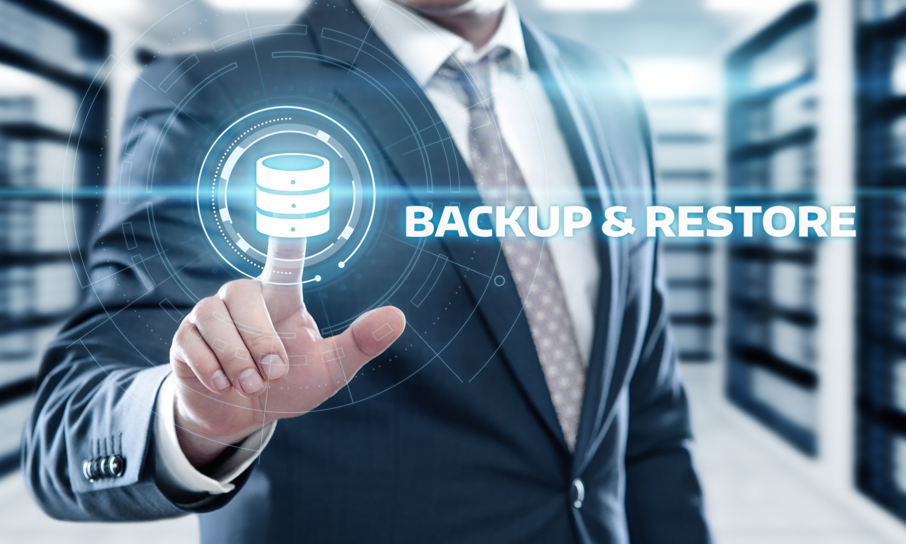 Backup Storage Data Internet Technology Business concept.